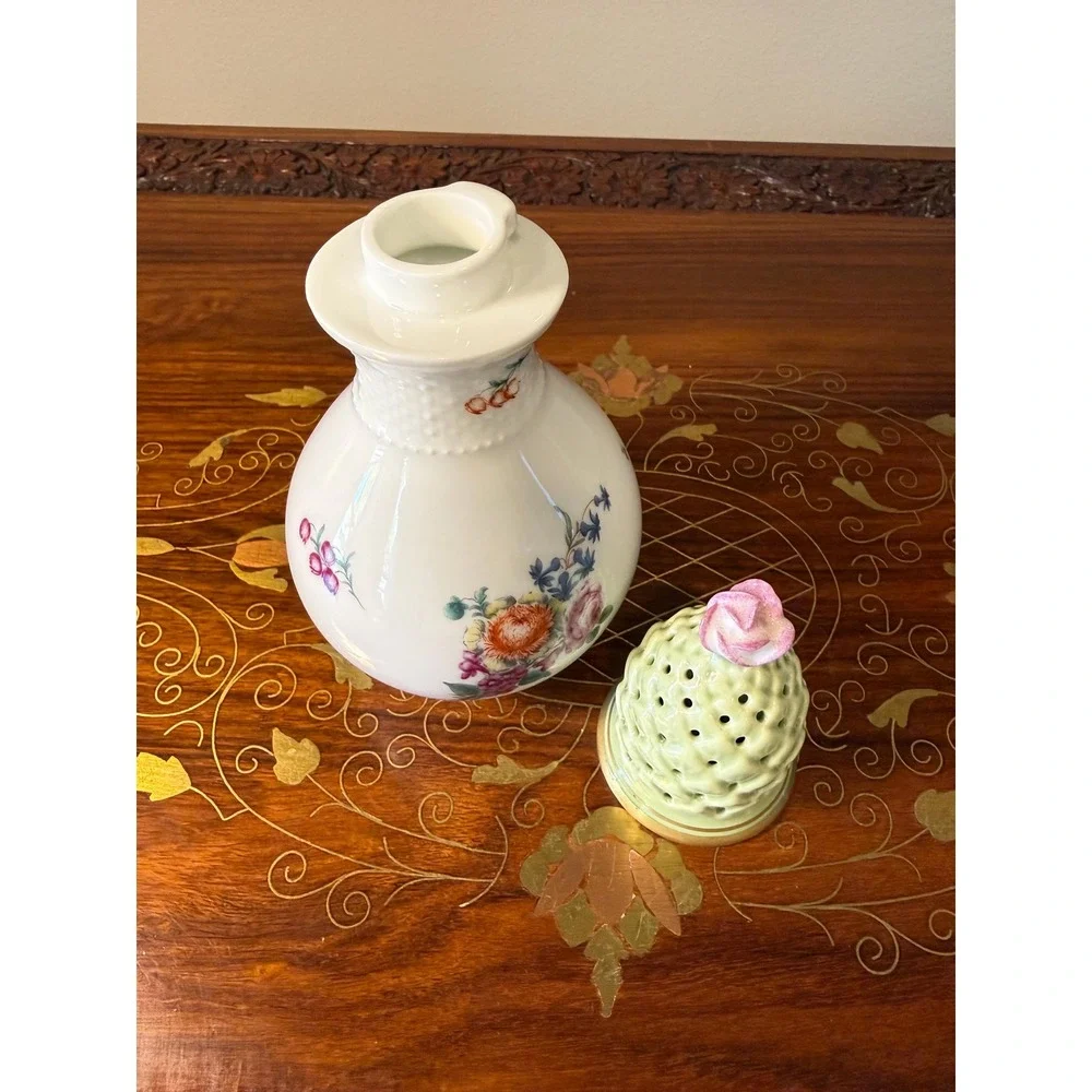 Vintage Bernardaud‎ Limoges Sugar Shaker - Floral Porcelain